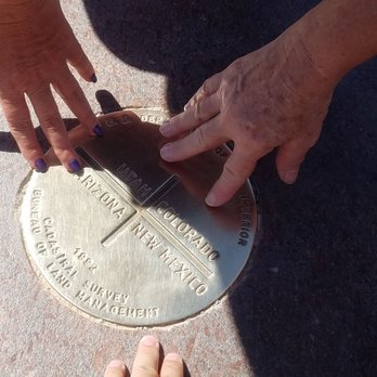 Four Corners Monument - Center dot - Landmarks & Historical Buildings Near Me - Teec Nos Pos, New Mexico Four Corners Monument - Center dot - Landmarks & Historical Buildings Near Me - Teec Nos Pos, New Mexico