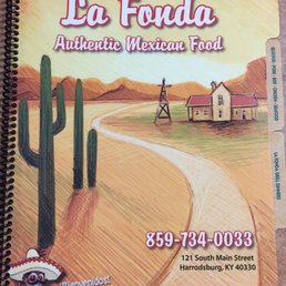 La Fonda Menu La Fonda Menu