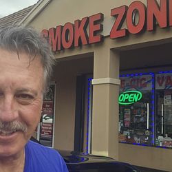 Smoke Zone - ROSARIO S. CASSATA AT THE SMOKE ZONE IN JUPITER FLORIDA.
