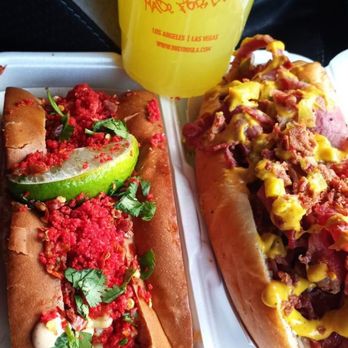 Dirt Dog Downey - Flaming Dog, Pastrami Dog & pineapple drink - Hot Dogs Near Me - Downey, California Dirt Dog Downey - Flaming Dog, Pastrami Dog & pineapple drink - Hot Dogs Near Me - Downey, California