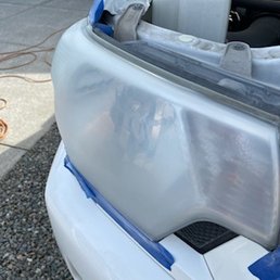 Headlight before restoration