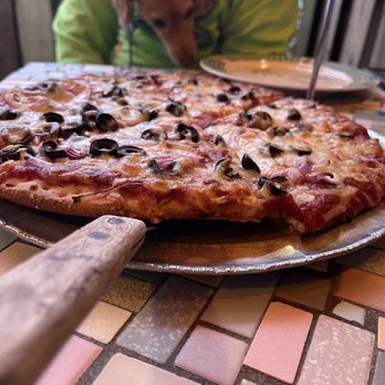 Satchel's Pizza - Gluten free pizza with red onion/olives - Pizza Near Me - Gainesville, Florida Satchel's Pizza - Gluten free pizza with red onion/olives - Pizza Near Me - Gainesville, Florida