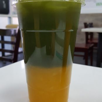 Beastea - Mango Sea Matcha. #10. I really enjoyed the match tea part. The mango puree was okay, I didn't mixed it together. - Coffee & Tea Near Me - Santa Clara, California