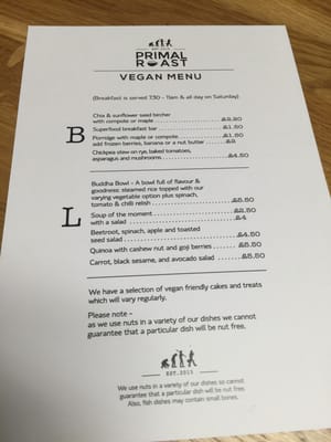 Menu photo 3 Primal Roast Glasgow, GLG Menu photo 3 Primal Roast Glasgow, GLG