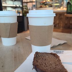 Neiman Marcus - Cappuccino and banana bread. Don't get the banana bread, dry and tasteless. Cappuccino ok