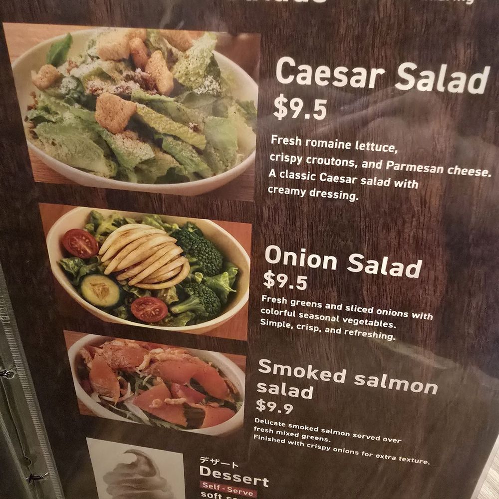 July 28, 2026 Salad menu July 28, 2026 Salad menu