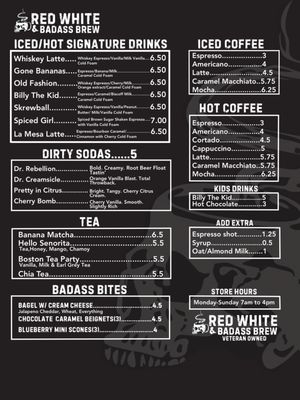 Menu photo 7 Red White and Badass Brew La Mesa, CA Menu photo 7 Red White and Badass Brew La Mesa, CA