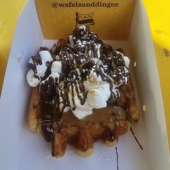 Wafels & Dinges - S'mores wafel - Street Vendors Near Me - New York, New York Wafels & Dinges - S'mores wafel - Street Vendors Near Me - New York, New York