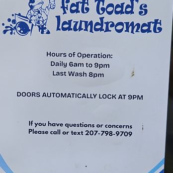 Fat Toad's Laundromat - Hours of operation - Laundromat Near Me - Farmingdale, Maine Fat Toad's Laundromat - Hours of operation - Laundromat Near Me - Farmingdale, Maine