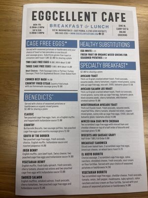 Menu photo 2 Eggcellent Cafe East Peoria, IL Menu photo 2 Eggcellent Cafe East Peoria, IL