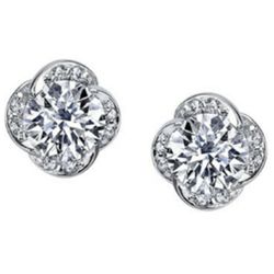 A & A Jewellery & Gifts - Maple Leaf Canadian Diamond Earrings from the Elements of Love, Winds Embrace Collection