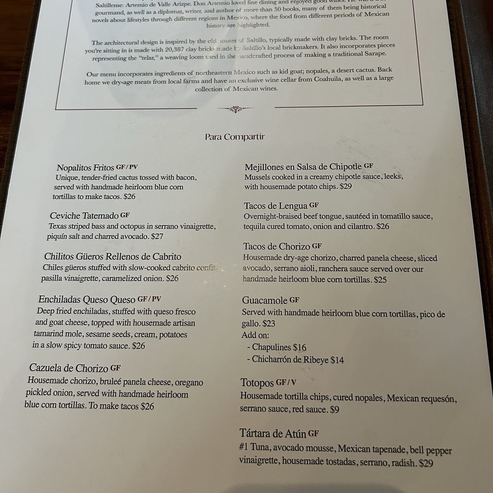 Don Artemio - Menu August 2025 - Mexican Near Me - Fort Worth, Texas