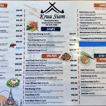 Krua Siam - Menu - Thai Near Me - Garden Grove, California Krua Siam - Menu - Thai Near Me - Garden Grove, California