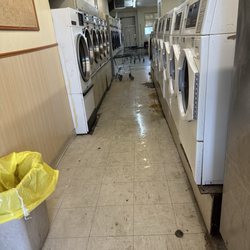 Filthy water all over the floors