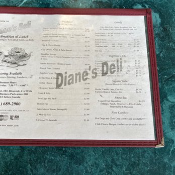 Diane's Deli - Menu - Delis Near Me - Riverside, California