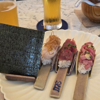 Ine - Handrolls (scallop, tuna, toro) - Japanese Near Me - Los Angeles, California