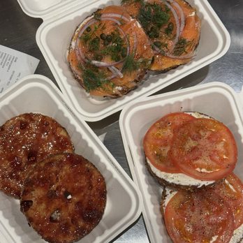 Apollo Bagels - Lox, tomato, jam and butter - Bagels Near Me - New York, New York