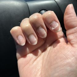 Me Time Nails - Polish already peeking after a day!