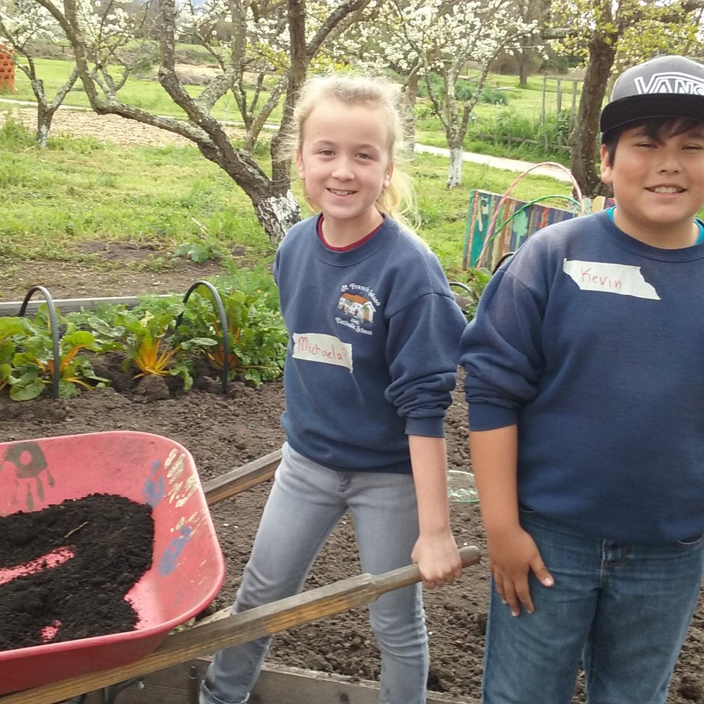 Parsons Lumber & Hardware - Kids at Sonoma Community Garden with wheel barrow donated by Parson's Lumber. Thanks! - Hardware Stores Near Me - Boyes Hot Sprgs, California