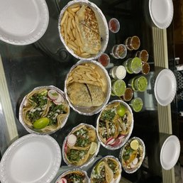 a variety of taco dishes