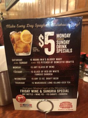 Menu photo 2 Spaghetti Warehouse Akron, OH Menu photo 2 Spaghetti Warehouse Akron, OH
