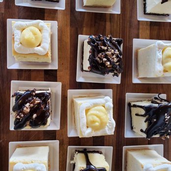 The Cozy Hen - Turtle and Lemon cheesecake squares at catered event - Desserts Near Me The Cozy Hen - Turtle and Lemon cheesecake squares at catered event - Desserts Near Me