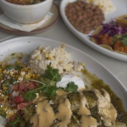 Chicken Tinga Enchiladas (with green sauce)