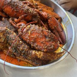 Lobster over some crab