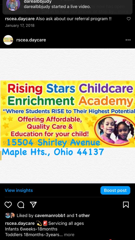 Rising Stars Childcare Enrichment Academy - childcare center in Maple Heights, OH