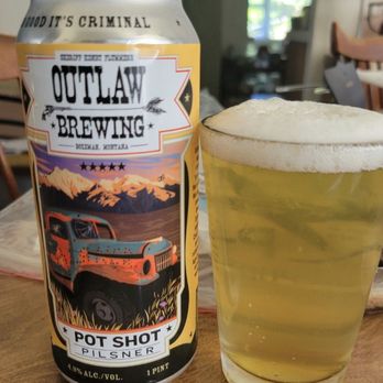 Outlaw Brewing - The delightful Hot Shot Pilsner from Outlaw Brewing! - Breweries Near Me - Bozeman, Montana Outlaw Brewing - The delightful Hot Shot Pilsner from Outlaw Brewing! - Breweries Near Me - Bozeman, Montana