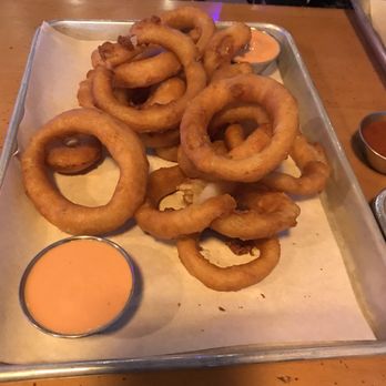 The Grill 1646 - Massive righteous delicious onion rings - Burgers Near Me - Lincoln City, Oregon