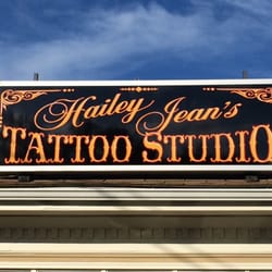 Hailey Jean's Tattoo Studio - The sign out front.
