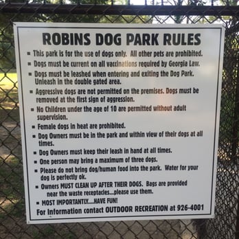 Robins AFB Dog Park - Robins dog park rules - Dog Parks Near Me - Robins Air Force Base, Georgia Robins AFB Dog Park - Robins dog park rules - Dog Parks Near Me - Robins Air Force Base, Georgia