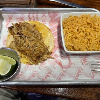 Amelias Mexican Kitchen - Carnitas street taco and rice - Mexican Near Me - Tucson, Arizona Amelias Mexican Kitchen - Carnitas street taco and rice - Mexican Near Me - Tucson, Arizona