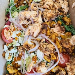 1/2 Kale Crunch Salad with salmon 1/2 Kale Crunch Salad with salmon