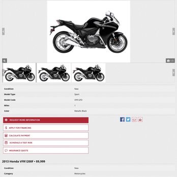 Champion Honda - "New 2013 Vfr1200" listing. - Motorcycle Dealers Near Me - Hicksville, New York