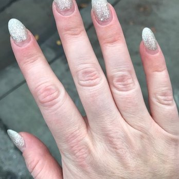 Nails by Michelle - Holidays nails with about three weeks of growth...no broken nails, no chipped polish (and it is not even gel!). - Nail Salons Near Me - Palo Alto, California Nails by Michelle - Holidays nails with about three weeks of growth...no broken nails, no chipped polish (and it is not even gel!). - Nail Salons Near Me - Palo Alto, California