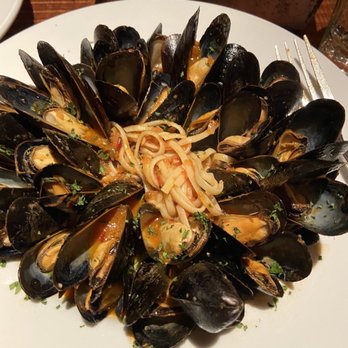 Osteria Cicchetti - Mussels over linguine fra Diablo - Italian Near Me - Wilmington, North Carolina Osteria Cicchetti - Mussels over linguine fra Diablo - Italian Near Me - Wilmington, North Carolina