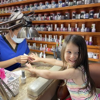 Amy Nails - My sweet princess getting her very first full manicure with Bright Sparkle Pink polish!!! - Nail Salons Near Me - Jacksonville Beach, Florida Amy Nails - My sweet princess getting her very first full manicure with Bright Sparkle Pink polish!!! - Nail Salons Near Me - Jacksonville Beach, Florida