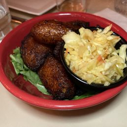 Sweet plantains and pikliz. Sweet plantains and pikliz.