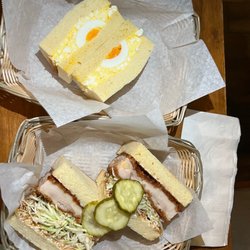 Chicken Katsu Sando and egg Egg Salad Sando