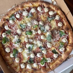Fig Jam & Spicy Soppressata White Pie.