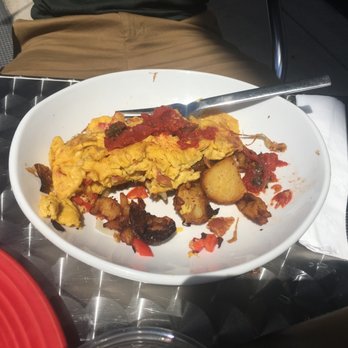 Oakfire - Cold eggs over frozen potatoes. - Pizza Near Me - Lake Geneva, Wisconsin Oakfire - Cold eggs over frozen potatoes. - Pizza Near Me - Lake Geneva, Wisconsin