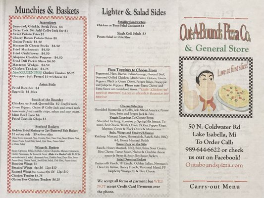 Menu photo 1 Out A Bounds Pizza Company Weidman, MI Menu photo 1 Out A Bounds Pizza Company Weidman, MI