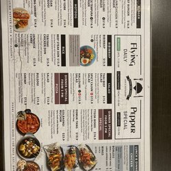 Flying Pepper Cafe & Restaurant - The menu