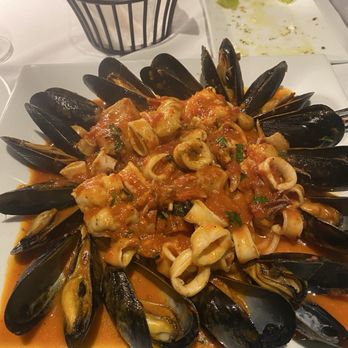 Coral Seafood Restaurant - Seafood pasta. It has shrimp, mussels, clams, lobster... everything. Love it - Seafood Near Me - White Plains, New York Coral Seafood Restaurant - Seafood pasta. It has shrimp, mussels, clams, lobster... everything. Love it - Seafood Near Me - White Plains, New York