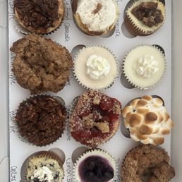 Selection of mini pies Selection of mini pies