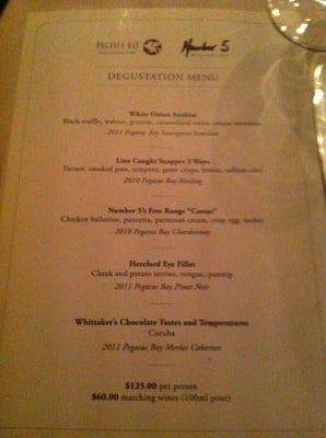 Menu photo 2 Number 5 Restaurant Grafton, AUK Menu photo 2 Number 5 Restaurant Grafton, AUK