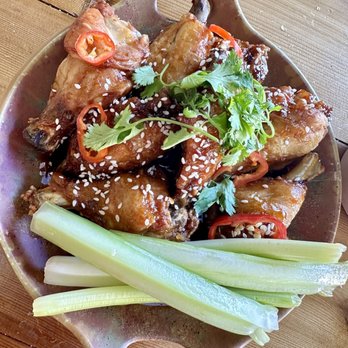 Happy Camper - Sweet Chili Asian Hot Wings ~ Sticky good! - Pizza Near Me - Las Vegas, Nevada Happy Camper - Sweet Chili Asian Hot Wings ~ Sticky good! - Pizza Near Me - Las Vegas, Nevada