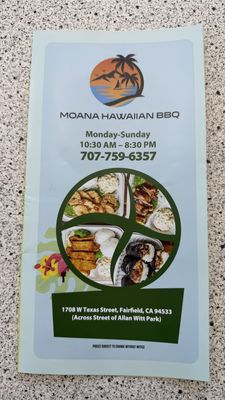 Menu photo 4 Moana Hawaiian BBQ Fairfield, CA